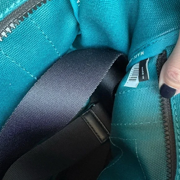 Marc Jacobs Teal and Black Canvas Bag - Picture 3 of 4